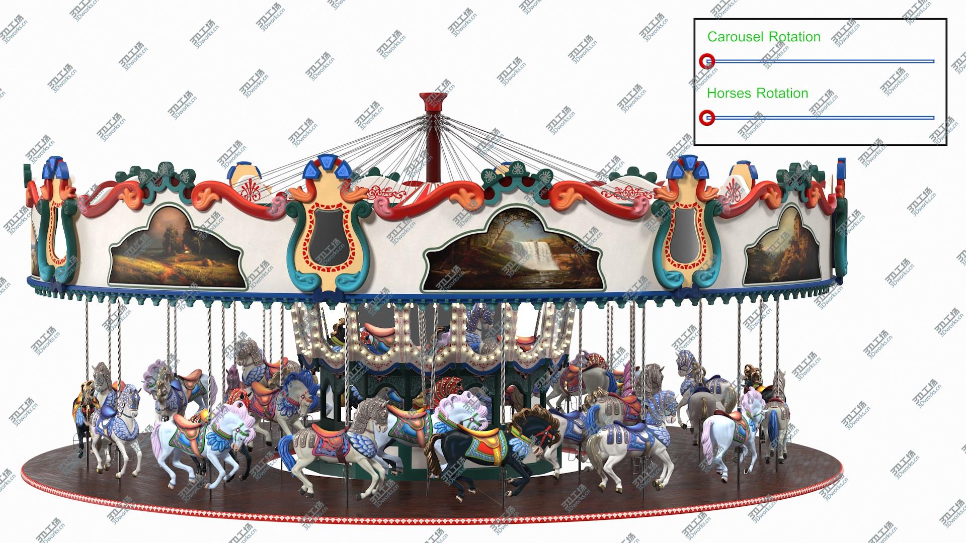 images/goods_img/202104022/Amusment Park Carousel Rigged model/3.jpg
